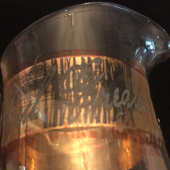 Antique ruby red flash glass 1914 souvenir fair glasses gold hand painted 1919 - Picture 12 of 16